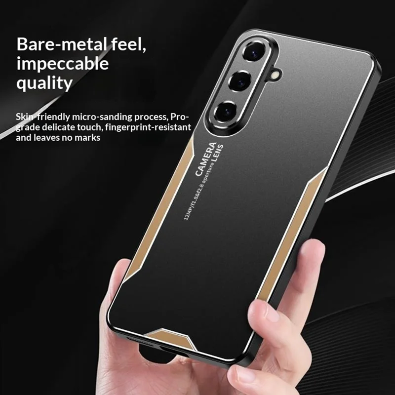 For Samsung Galaxy S26 Phone Case Aluminium Alloy TPU PC Back Cover - Gold
