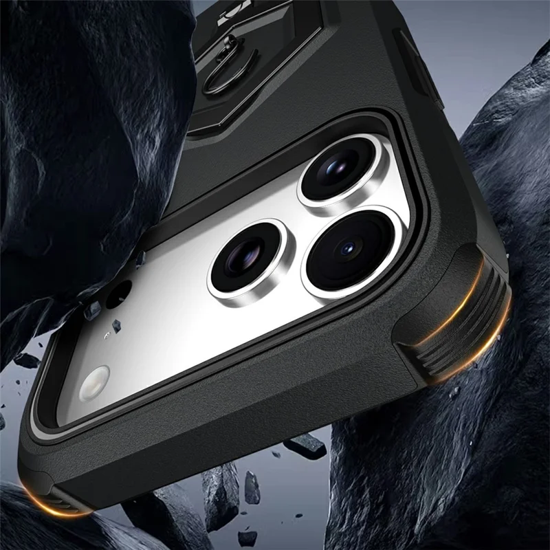 For iPhone 17 Pro Max Case Hexagonal Kickstand Shockproof TPU PC Matte Phone Cover with Integrated Scale Hook - Green