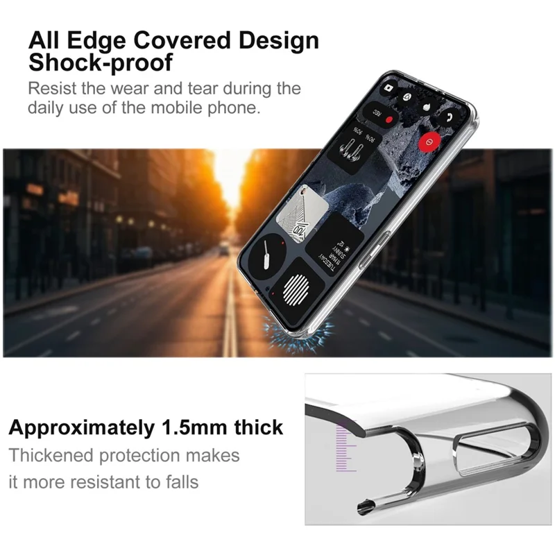 IMAK UX-10 Series Etui na telefon Nothing Phone (3a) Lite 5G, przezroczysta tylna pokrywa z miękkiego TPU