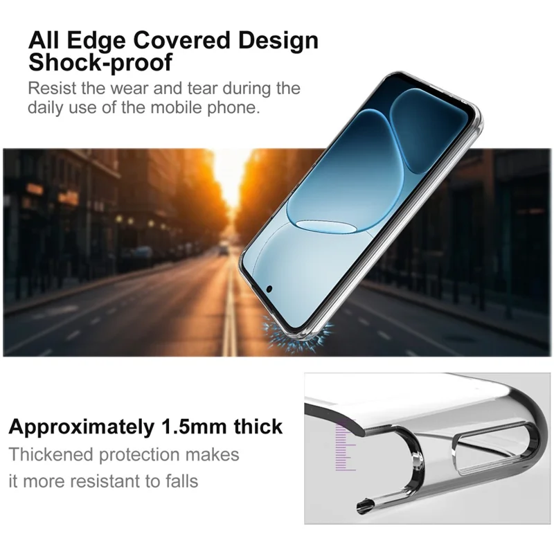 IMAK UX-10 Series For Oppo A6x 4G / A6x 5G Phone Case Soft TPU Clear Mobile Back Cover - Transparent