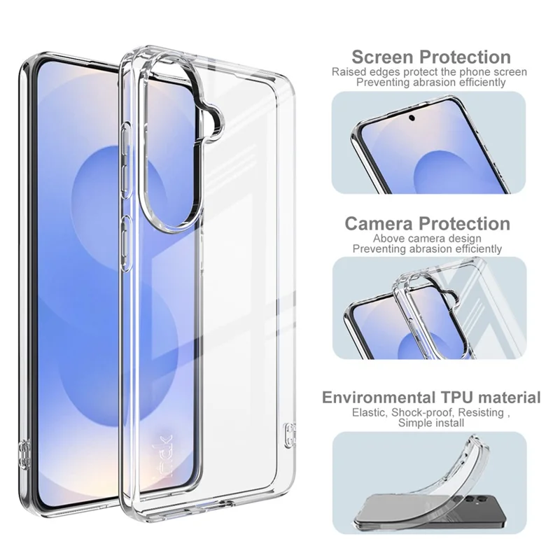 IMAK UX-10 Series For Samsung Galaxy S26 / S26 Pro Phone Case Soft TPU Mobile Back Cover - Transparent