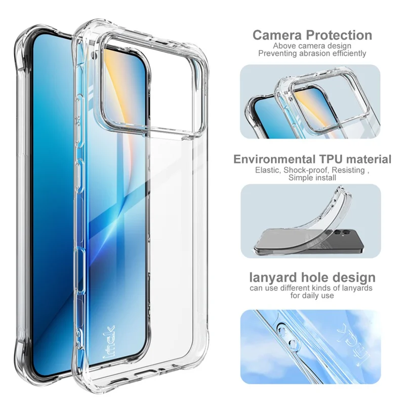 IMAK для Honor Win 5G / Win RT 5G Чехол TPU Прозрачный Противоударный Защитный Чехол с Амортизацией Ударов - Прозрачный