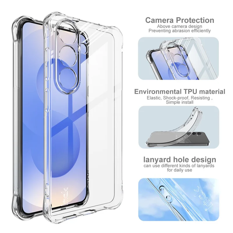 IMAK voor Samsung Galaxy S26 / S26 Pro hoesje TPU telefoonhoesje Airbag stootvrij - Transparant