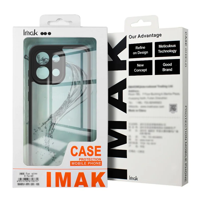 IMAK UX-9A Série pour étui Samsung Galaxy A37 5G Coque TPU PC Coins renforcés - Transparent