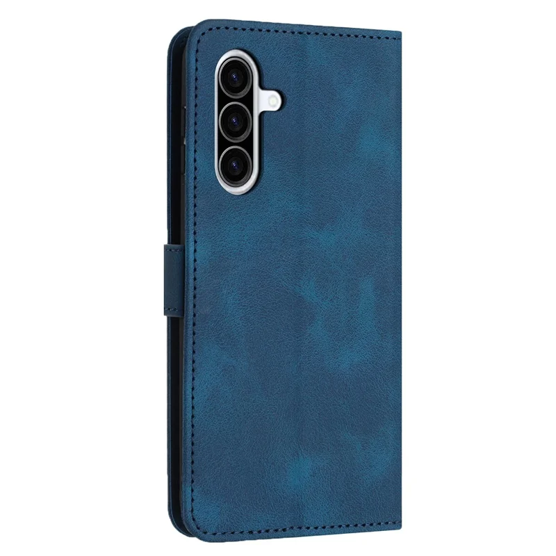 Für Samsung Galaxy A37 5G Hülle Uni-Leder Brieftasche Schutzhülle - Blau