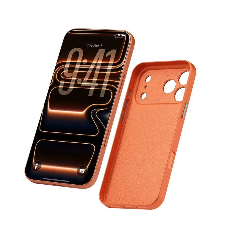 For iPhone 17 Pro Magnetic Case Fabric Texture PC Anti-Scratch Phone Cover Compatible with MagSafe - Ochre Brown