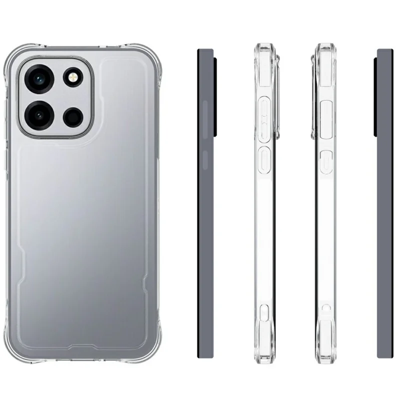 For OnePlus Turbo 6 5G  /  6V 5G Case Anti-Shock TPU Phone Cover Reinforced Corners - Transparent