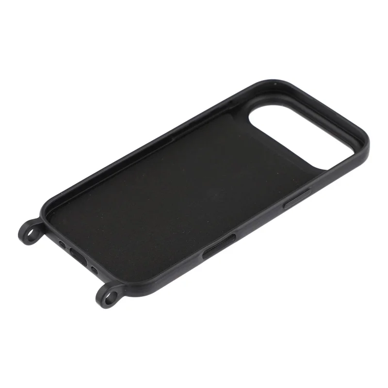 Capa de Telemóvel de Silicone Líquido para iPhone Air com Alça Transversal - Preto