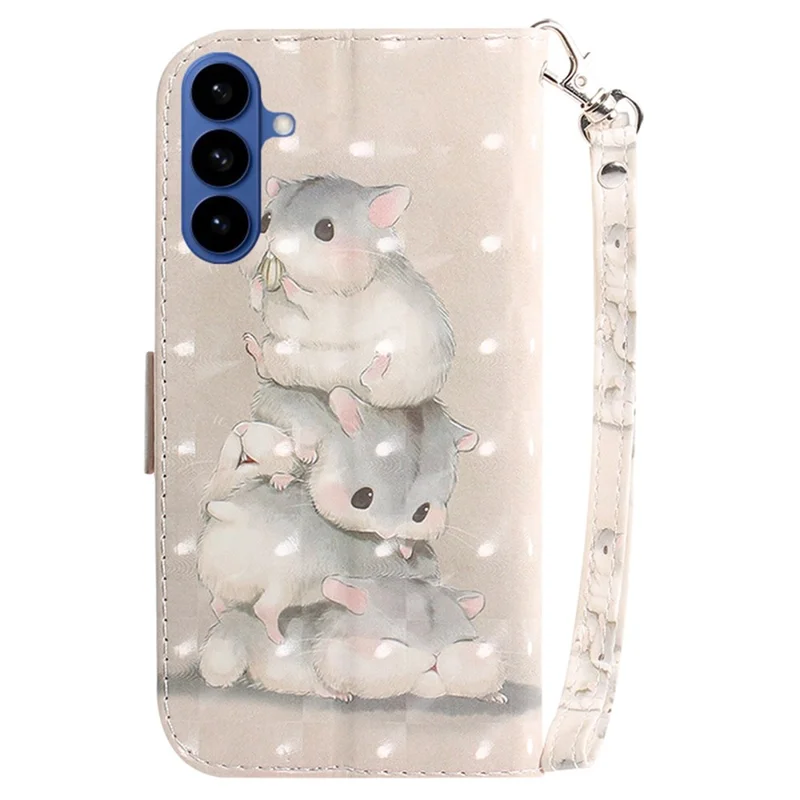 Funda para Samsung Galaxy S26+ con Impresión de Diseño, Funda Cartera de Cuero con Correa de Muñeca - Ardillas Apiladas