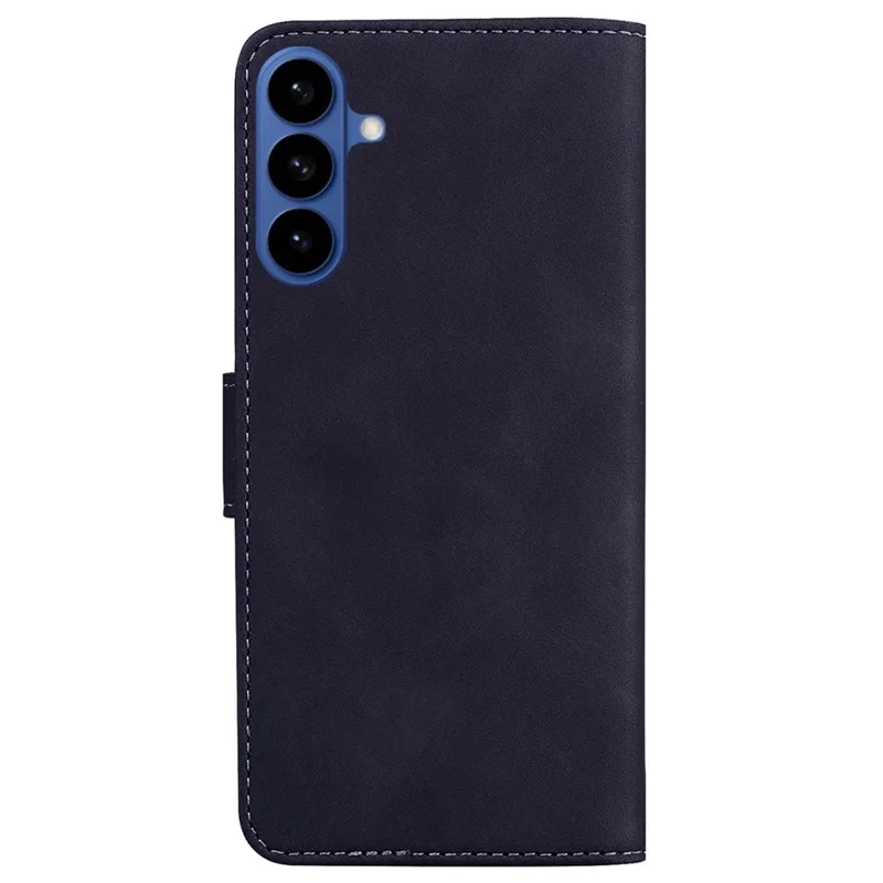Funda para Samsung Galaxy S26+ Funda tipo cartera de cuero color sólido - Negro
