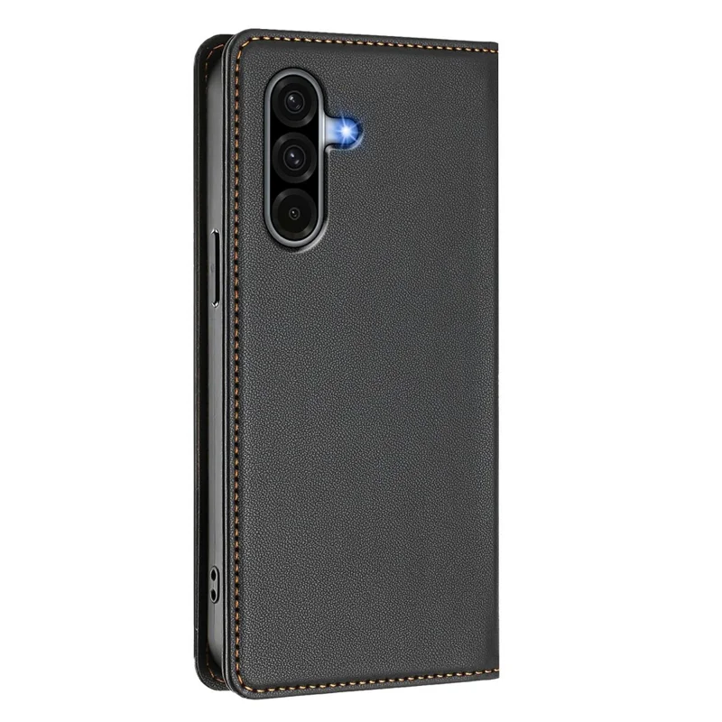 Funda de cuero con cierre magnético, bloqueo RFID, billetera, protección antichoque 360° y función de soporte para Samsung Galaxy A26 5G / A17 5G / A17 4G - Negro