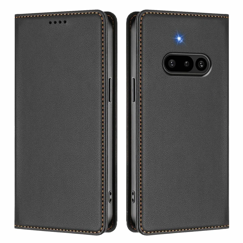 Achat en gros pour étui en cuir Nothing Phone (3a) avec fermeture magnétique, protection RFID, portefeuille - Noir