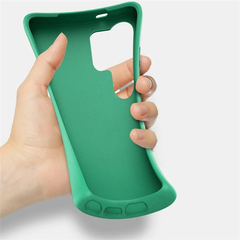 Für Samsung Galaxy S26 Ultra Hülle biologisch abbaubar aus Weizenstroh + TPU Matt Handyhülle - Grün