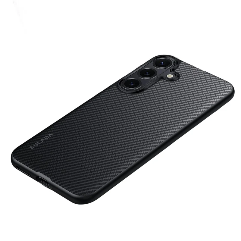 SULADA per Samsung Galaxy S26+ Custodia Magnetica con Cornice Metallica per Obiettivo Cover in PU+TPU - Nero