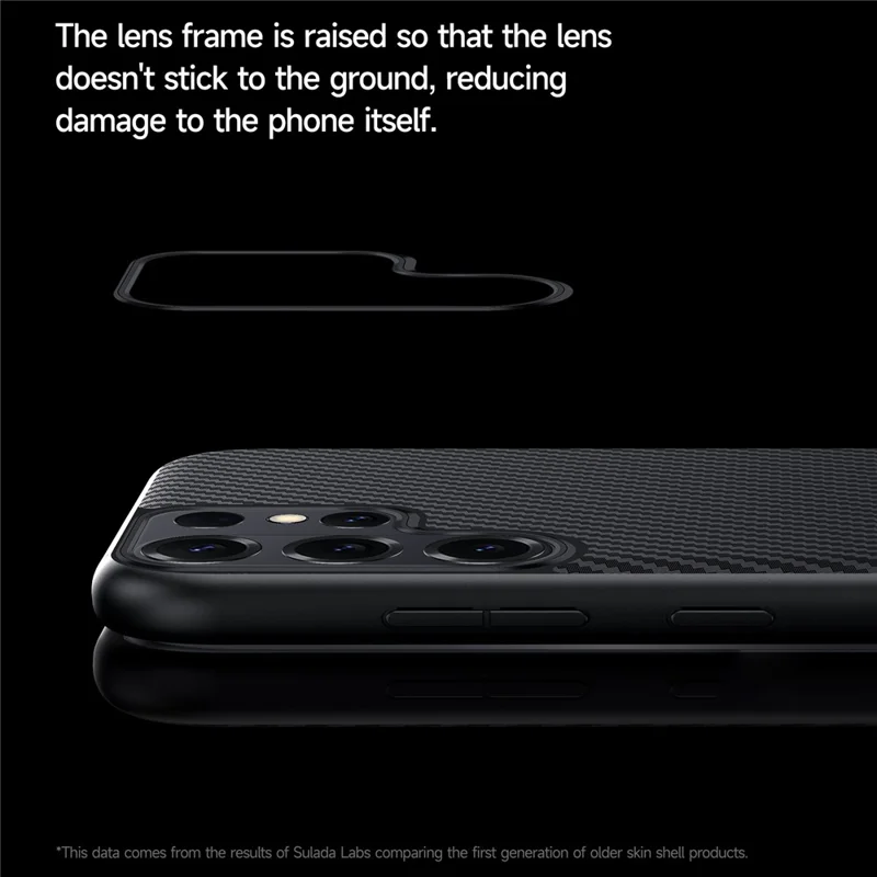 SULADA For Samsung Galaxy S26 Ultra Magnetic Case Metal Lens Frame PU+TPU Phone Cover - Black