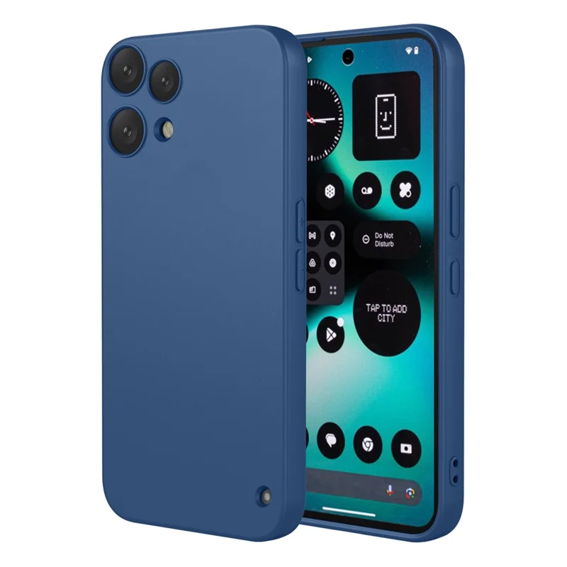 Coque pour Nothing Phone (3a) Lite 5G, effet silicone liquide, housse de protection souple en TPU - Bleu