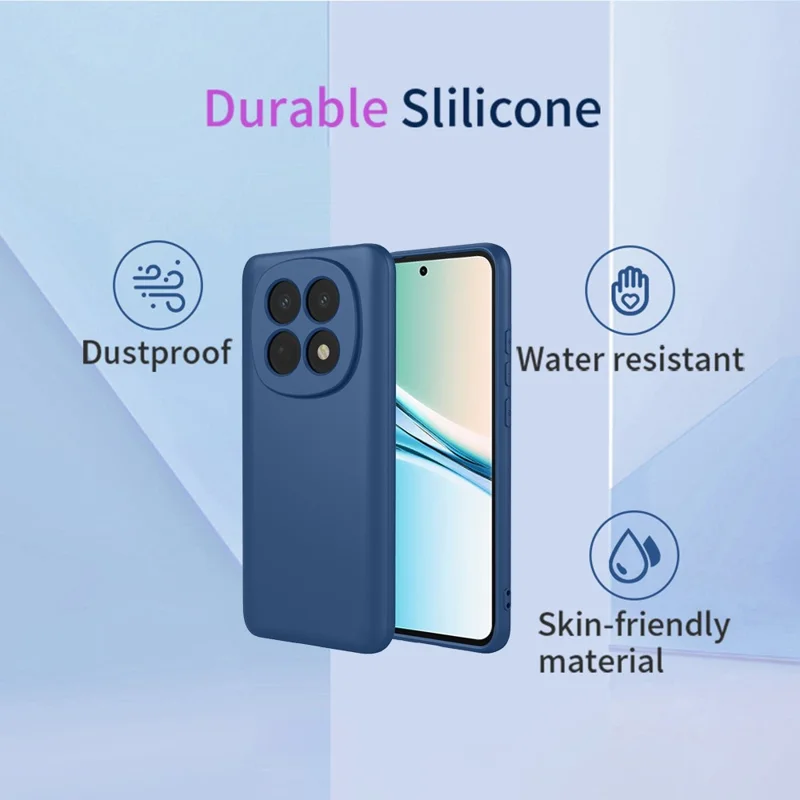 Чехол для Xiaomi Redmi Note 15 5G (Global) / Poco M8 5G, с ощущением жидкого силикона, мягкий чехол из ТПУ, защитный чехол для телефона - синий