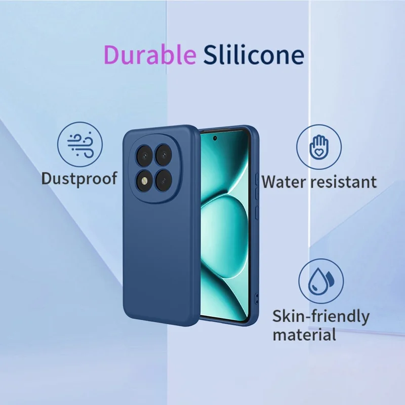For Xiaomi Redmi Note 15 Pro+ 5G (Global)  /  Poco M8 Pro 5G Case Liquid Silicone Feel Soft TPU Protective Phone Cover - Blue