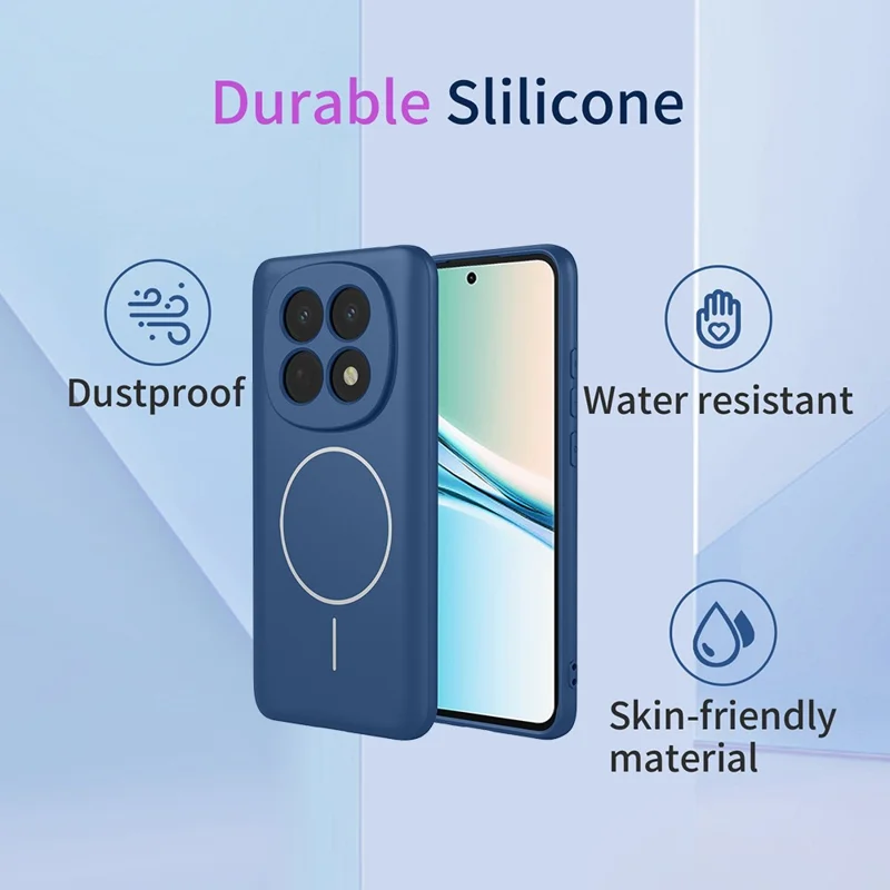 Achat en vrac pour Xiaomi Redmi Note 15 5G (Global) / Poco M8 5G Étui magnétique Arrière souple en TPU - Bleu