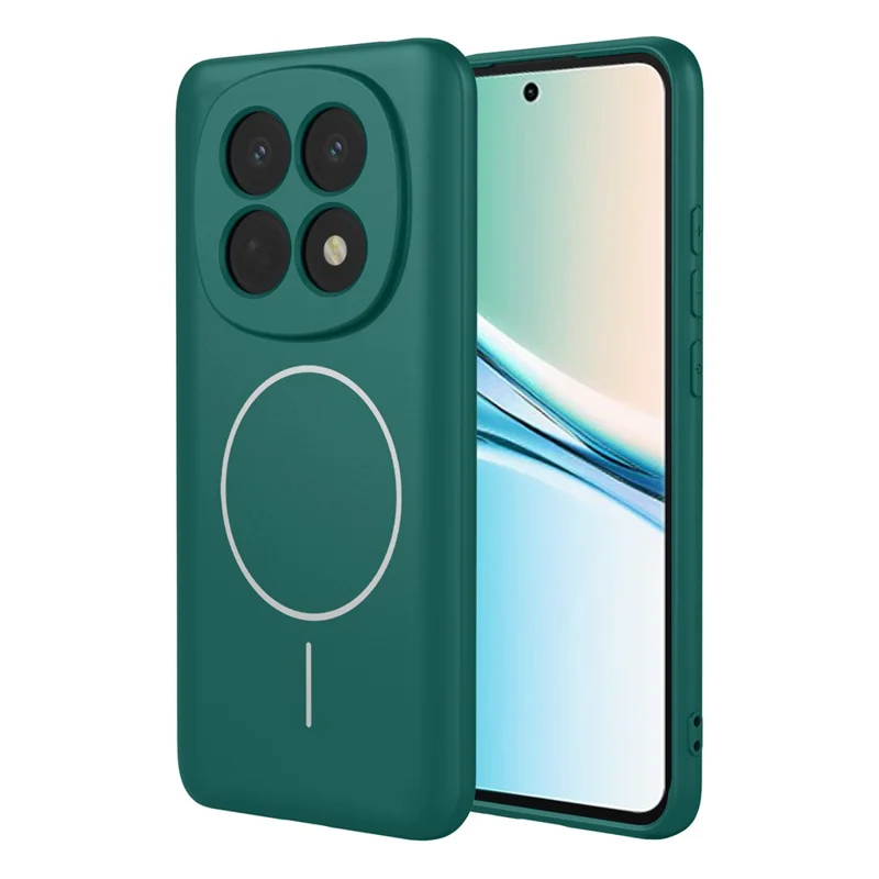 Bulk Purchasing For Xiaomi Redmi Note 15 5G (Global)  /  Poco M8 5G Magnetic Case Soft TPU Phone Back Cover - Blackish Green