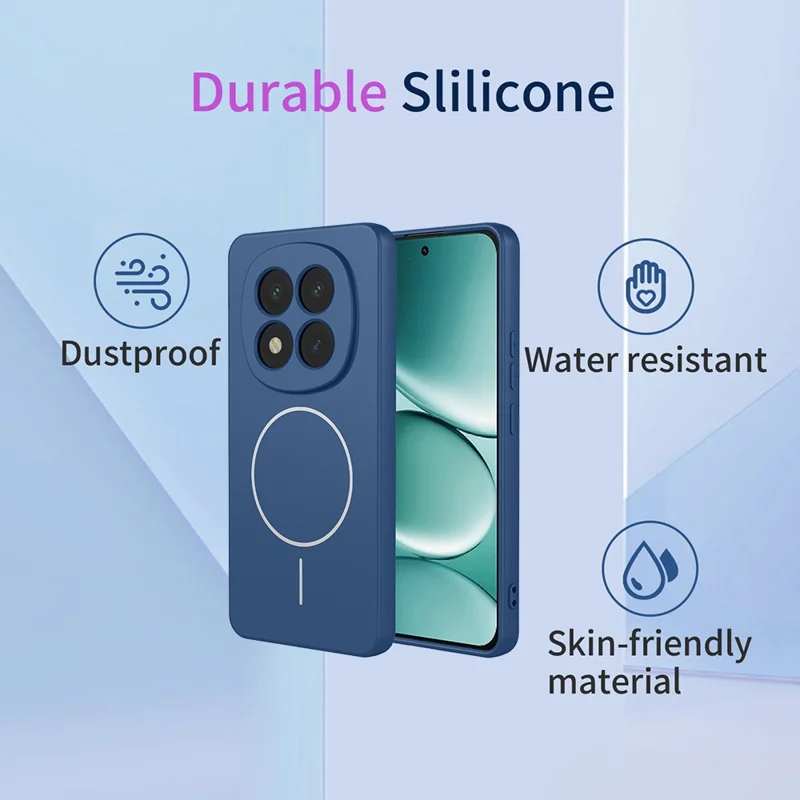 Achat en gros pour Xiaomi Redmi Note 15 Pro 5G (Global) Étui magnétique arrière souple en TPU - Bleu