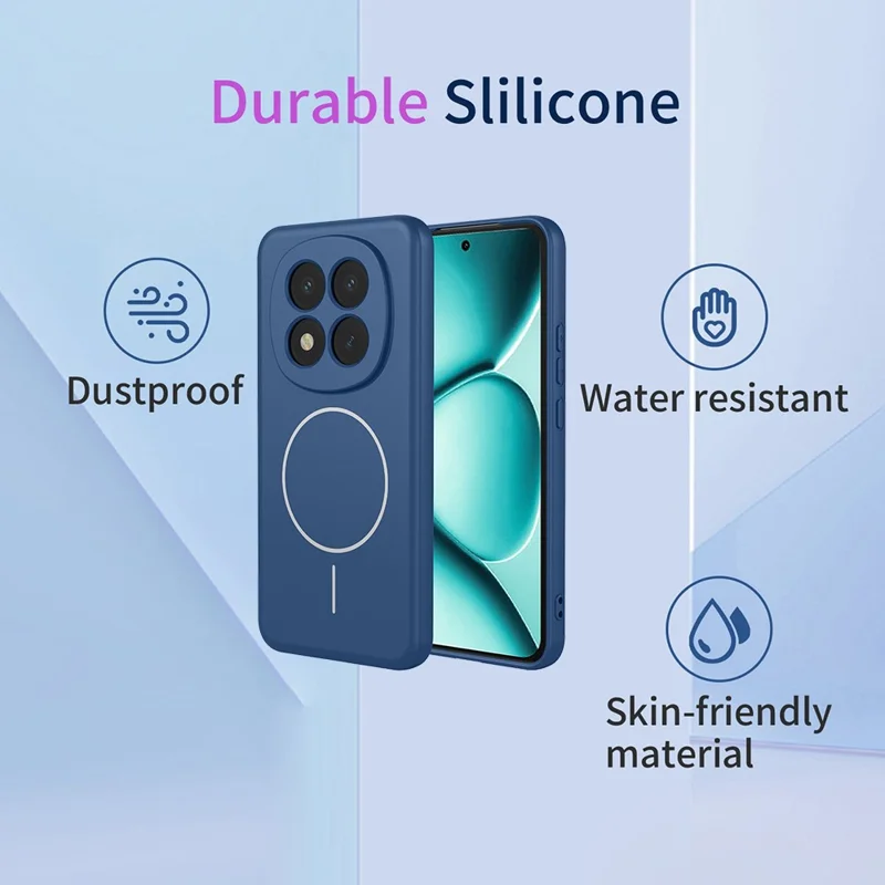 Bulk Purchasing For Xiaomi Redmi Note 15 Pro+ 5G (Global)  /  Poco M8 Pro 5G Magnetic Case Soft TPU Phone Back Cover - Blue