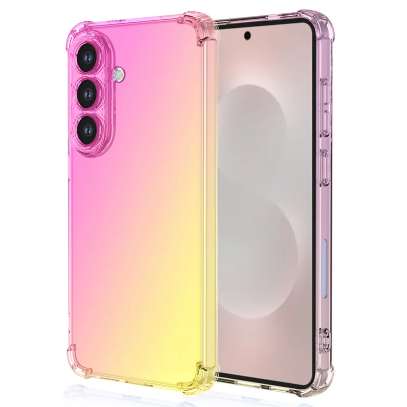 Coque pour Samsung Galaxy S26 / S26 Pro, couleur dégradée, en TPU anti-chute - Rose / Or