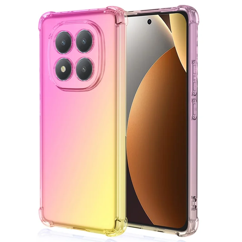 Coque pour Xiaomi Redmi Note 15 Pro 4G (Global) - Couleur dégradée TPU, anti-chute - Rose / Or