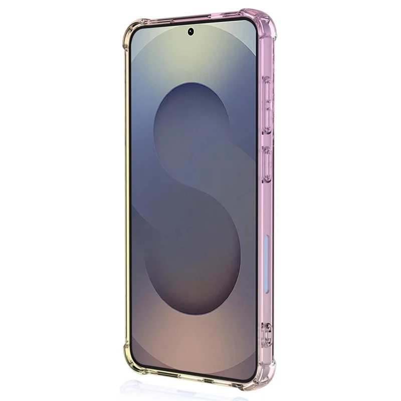 Coque pour Samsung Galaxy S26 Ultra, couleur dégradée, en TPU anti-chute - Rose / Or