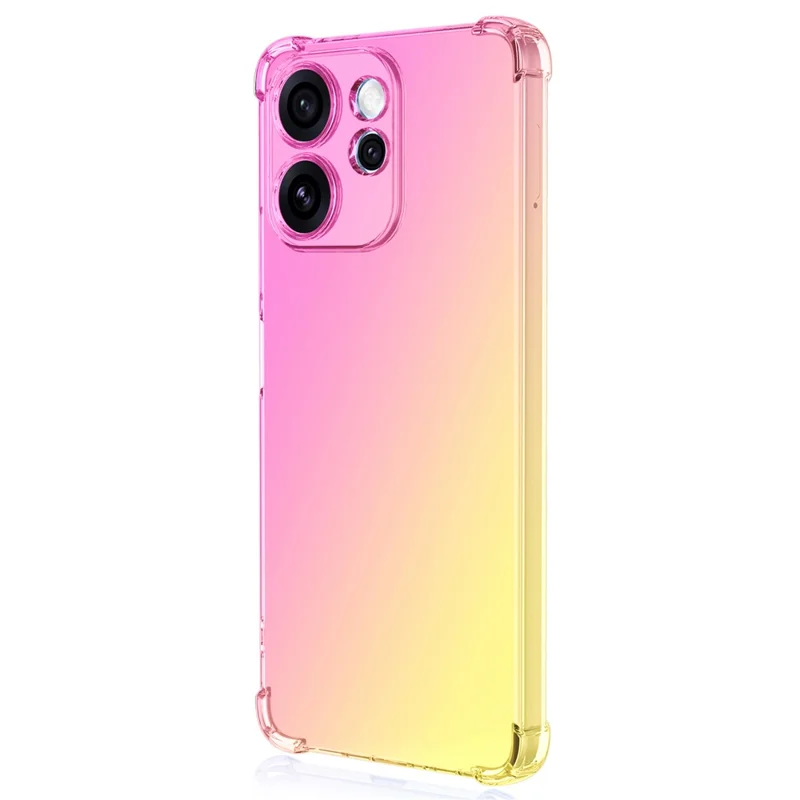 For Oppo Reno15 F 5G Case Gradient Color TPU Anti-Drop Phone Cover - Pink  /  Gold