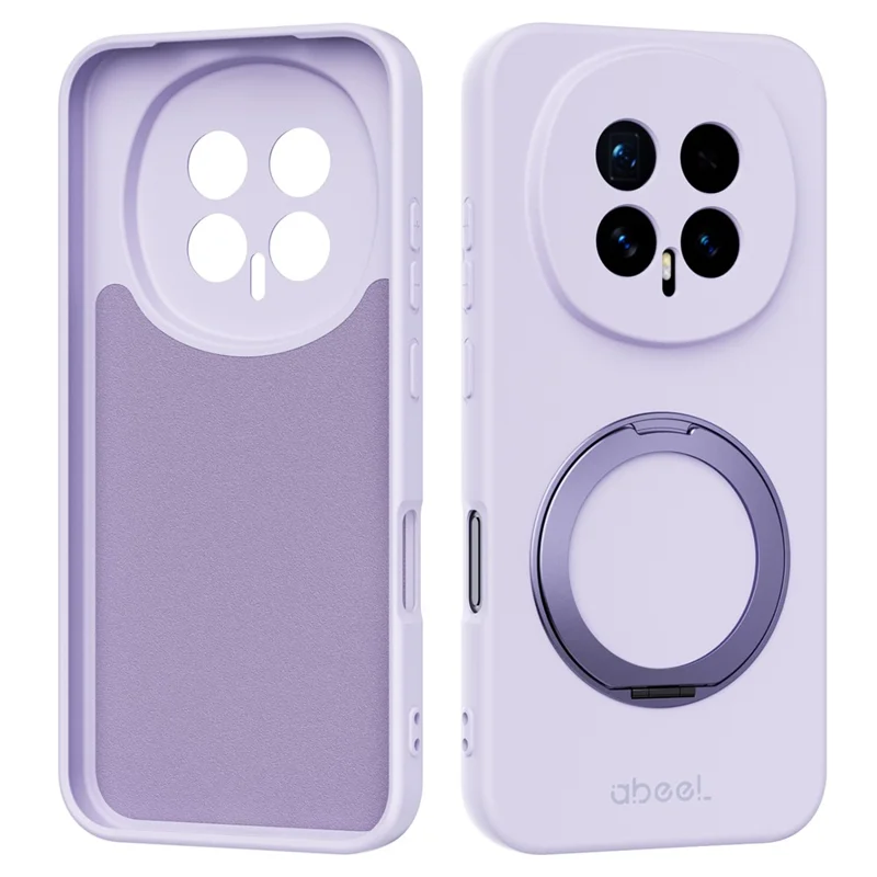 ABEEL til Honor Magic8 5G Magnetisk Hylse med Ståbøjle, Softtouch Væske-silikon Telefonbeskyttelse - Lilla