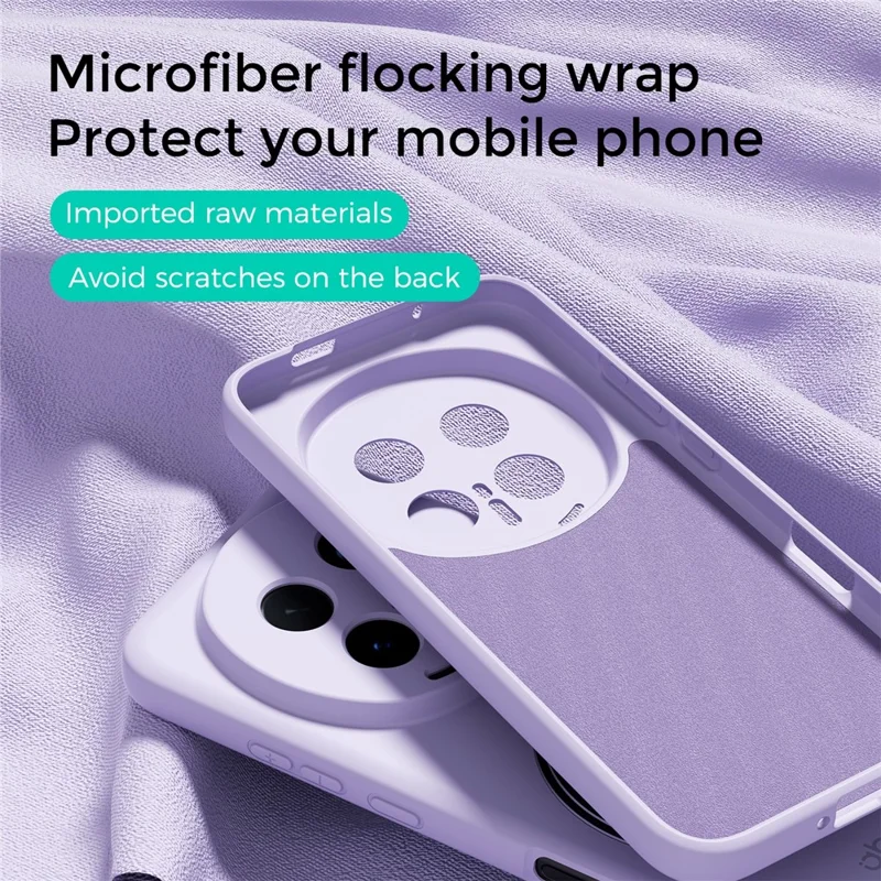 ABEEL For Honor Magic8 Pro 5G Magnetic Case Kickstand Skin Touch Liquid Silicone Phone Cover - Purple