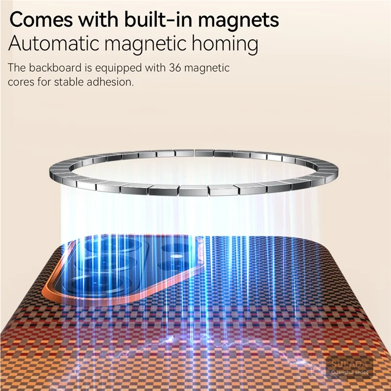 SULADA Для Samsung Galaxy S26 Ultra Магнитный Чехол Жесткий PC Антицарапиновый Чехол для Телефона - Оранжевый Закат