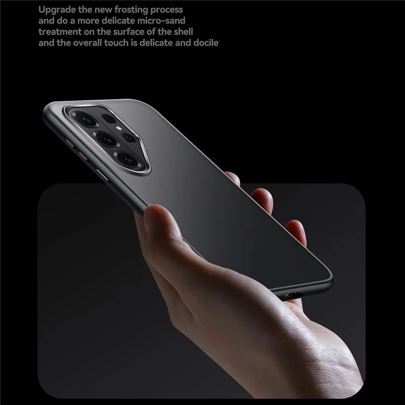 SULADA чехол для Samsung Galaxy S26 Ultra, ударопрочный матовый чехол для телефона из поликарбоната и ТПУ - титаново-черный