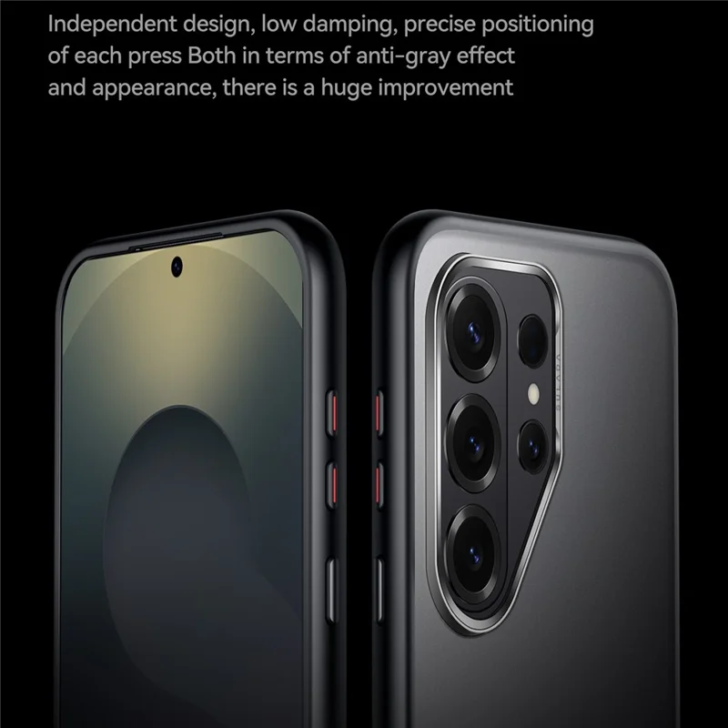 SULADA чехол для Samsung Galaxy S26 Ultra, ударопрочный матовый чехол для телефона из поликарбоната и ТПУ - титаново-черный