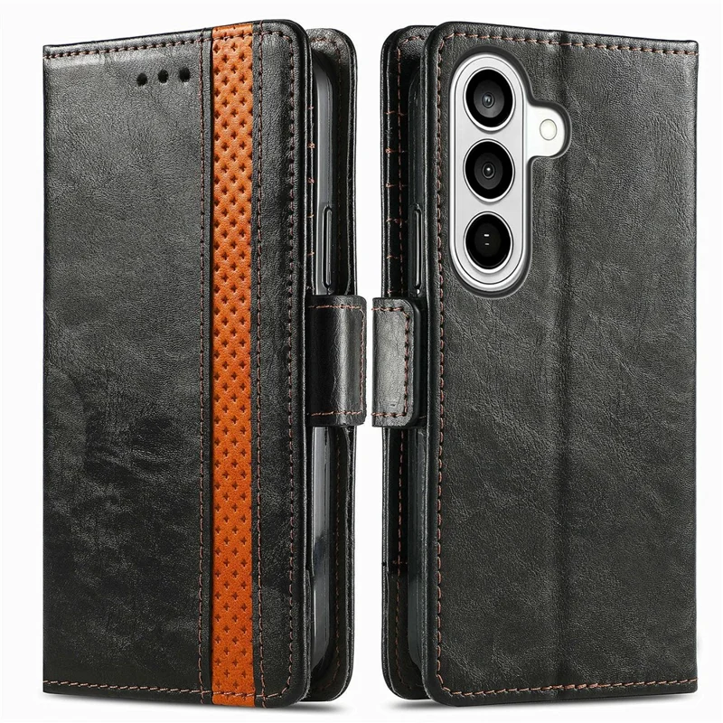 CASENEO For Samsung Galaxy S26+ Phone Cases PU Leather Cover Stand with RFID Blocking Wallet - Black