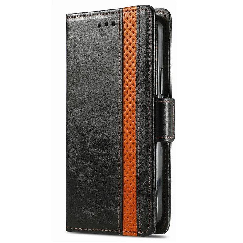 CASENEO For Samsung Galaxy S26+ Phone Cases PU Leather Cover Stand with RFID Blocking Wallet - Black