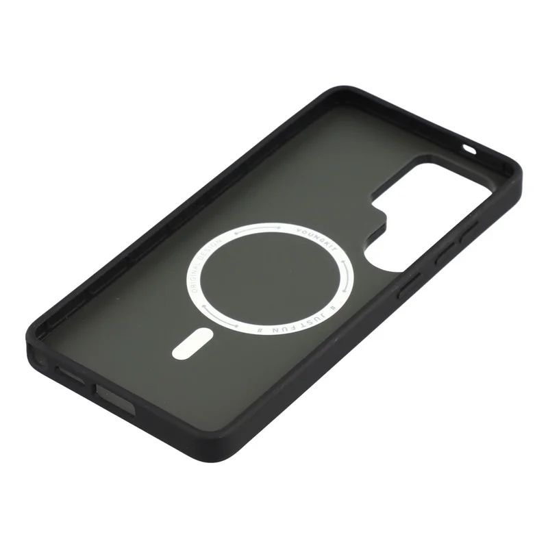 YOUNGKIT pour Samsung Galaxy S26 Ultra étui magnétique texture de valise coque en TPU IMD - Noir