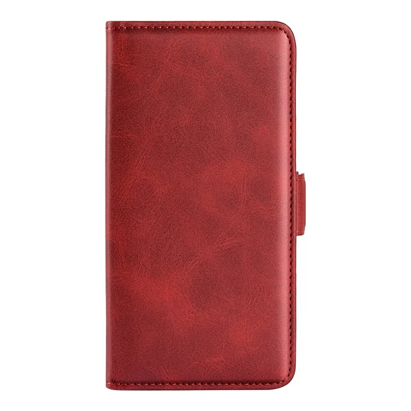 Calf Texture Dual Magnetic Clasp Phone Case for TCL 305i, PU Leather Stand Wallet Folio Flip Cover - Red