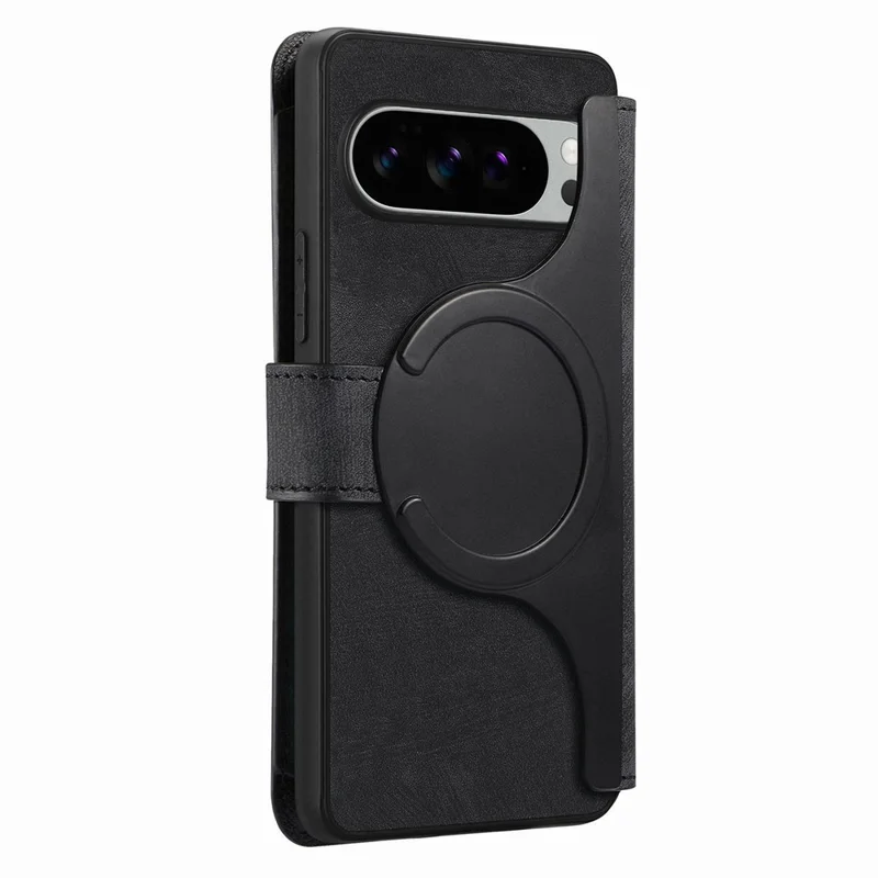 CASENEO MW-02 Phone Case For Google Pixel 10  /  10 Pro Detachable Magnetic Leather Flip Cover - Black