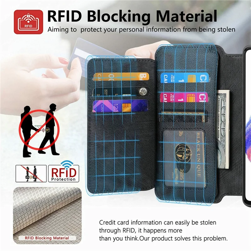 CASENEO MW-02 Telefonhülle für Google Pixel 9 Pro / Pixel 9 Abnehmbare magnetische Ledertasche – Schwarz