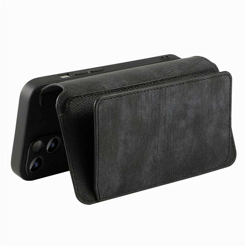 CASENEO MW-02 Telefonhülle für Google Pixel 9 Pro / Pixel 9 Abnehmbare magnetische Ledertasche – Schwarz