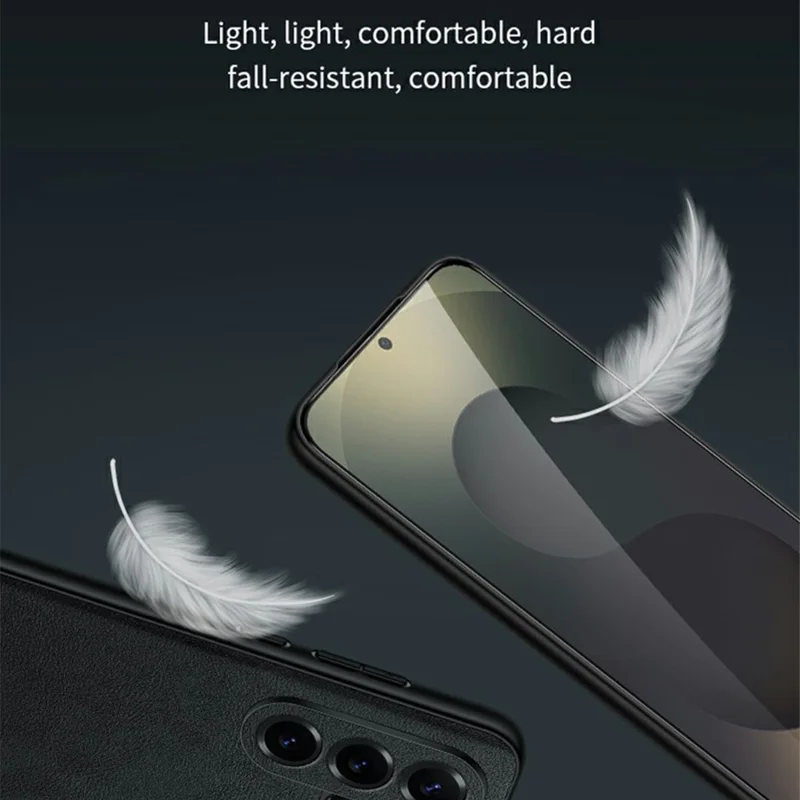 SULADA чехол для Samsung Galaxy S26 Ultra, задняя панель для телефона из искусственной кожи PU + TPU + PC - черный