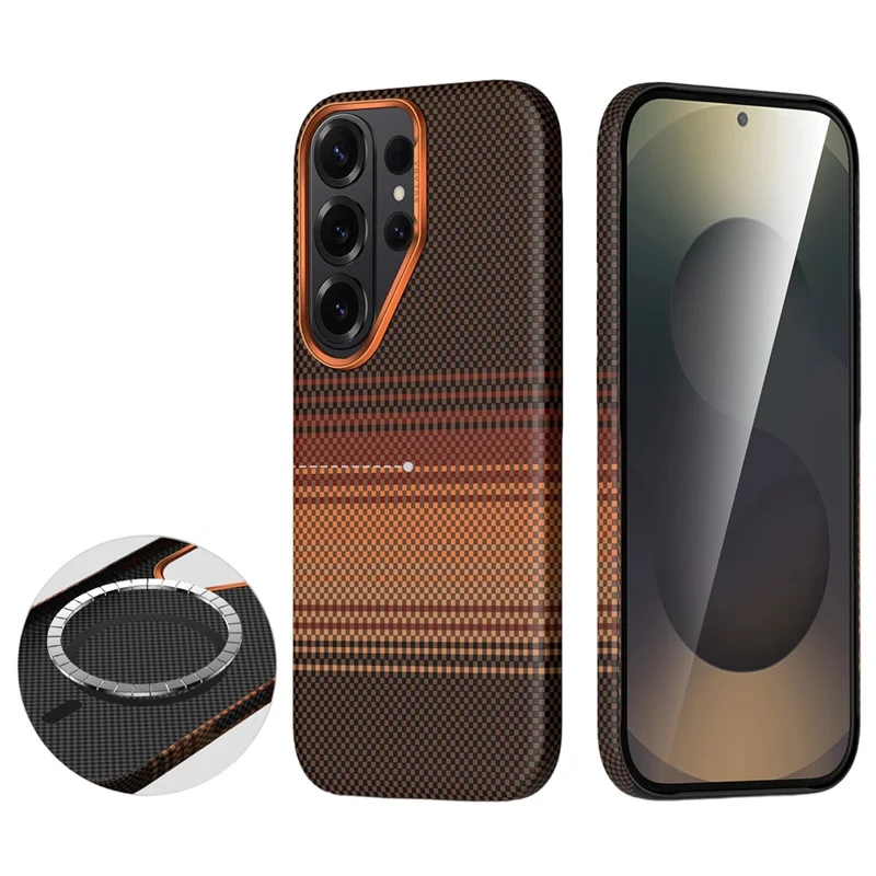 SULADA чехол для Samsung Galaxy S26 Ultra магнитный ударопрочный жесткий поликарбонатный задняя крышка - оранжевый