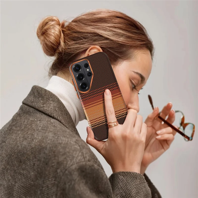 SULADA чехол для Samsung Galaxy S26 Ultra магнитный ударопрочный жесткий поликарбонатный задняя крышка - оранжевый