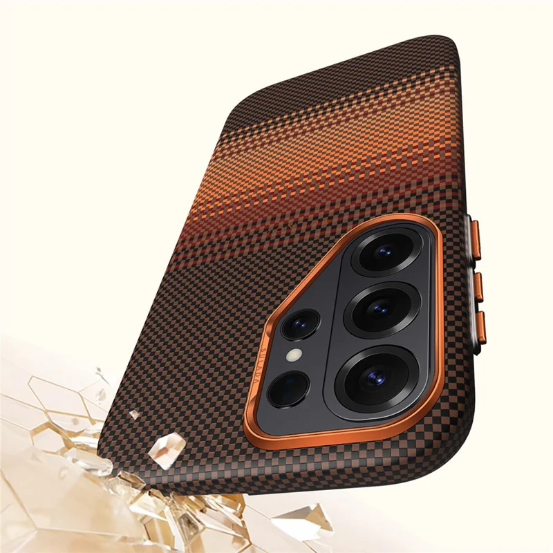 SULADA чехол для Samsung Galaxy S26 Ultra магнитный ударопрочный жесткий поликарбонатный задняя крышка - оранжевый