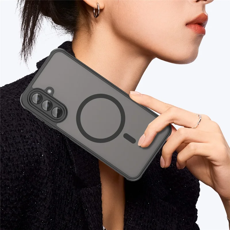 Bulk Purchasing Magnetic Case For Samsung Galaxy A17 4G  /  A17 5G Anti Drop PC + TPU Phone Cover - Black