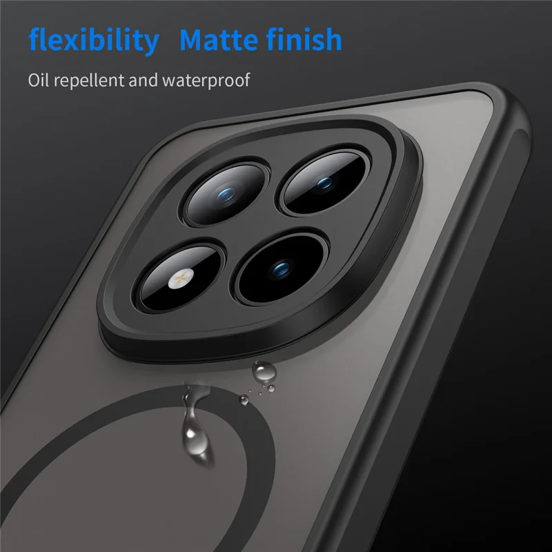 Bulk Purchasing Magnetic Case For Xiaomi Poco M8 Pro 5G  /  Redmi Note 15 Pro+ 5G (Global) Anti Drop PC + TPU Phone Cover - Black