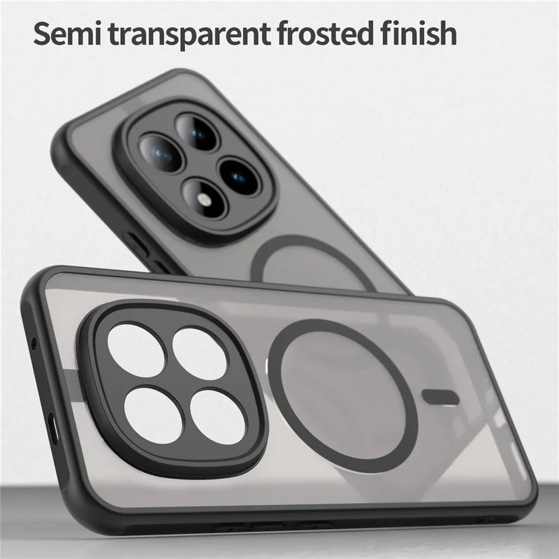 Bulk Purchasing Magnetic Case For Xiaomi Poco M8 Pro 5G  /  Redmi Note 15 Pro+ 5G (Global) Anti Drop PC + TPU Phone Cover - Black