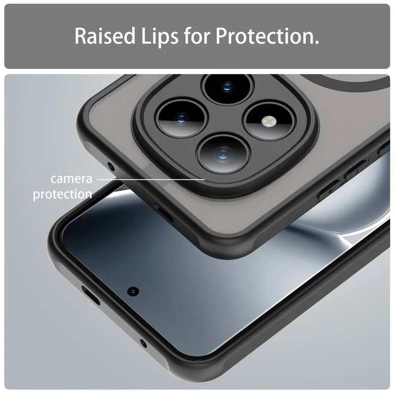Bulk Purchasing Magnetic Case For Xiaomi Poco M8 Pro 5G  /  Redmi Note 15 Pro+ 5G (Global) Anti Drop PC + TPU Phone Cover - Black